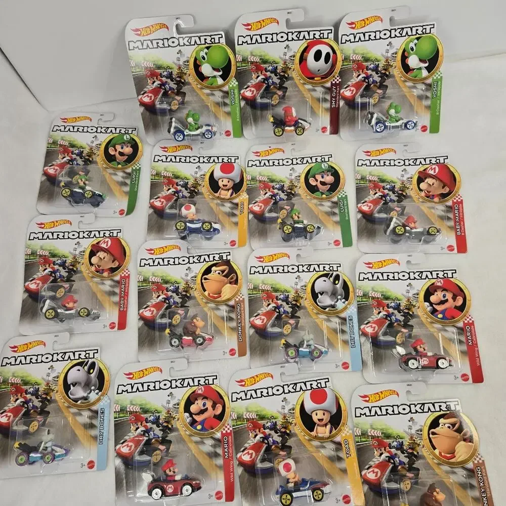 NIB 2026 Hot Wheels Mario Kart Complete Set of 15 Die-Cast Cars